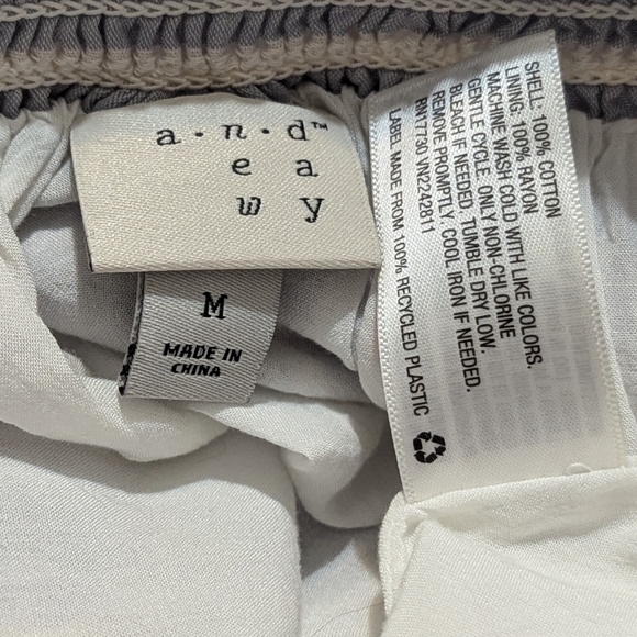 A New Day Women's Medium Blue/White Stripe Layered & Ruffled A-Line Mini Skirt - Picture 7 of 9